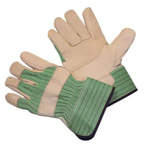 Gants de sécurité confortables en cuir pleine fleur robuste, type Rigger canadien, pour le jardinage, renforcés, protection douce pour les mains, pour le travail - Product Image 5