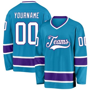 Custom Panther Blue White Purple Hockey Jersey Sublimation Breathable Team Uniform Stitched Training Sportswear Men Youth Top - Product Image 1