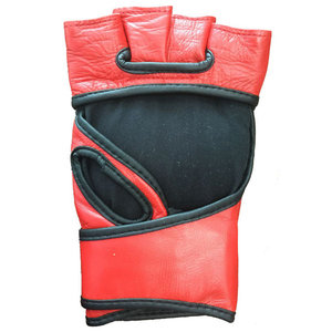 Gants de boxe MMA en cuir rouge pour adultes, avec sangle de poignet réglable, antidérapants, équipement d'arts martiaux - Product Image 2