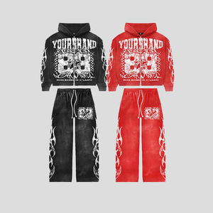 ชุดวอร์มกันลมสำหรับผู้ชาย คุณสมบัติเด่น ชุดออกกำลังกายผ้าไนลอนแบบเรียบ กันลม น้ำหนักเบา ไซส์ใหญ่พิเศษ - Product Image 1