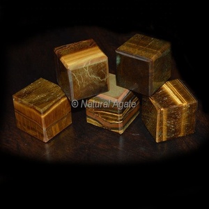 Perles en Agate Mousse Naturelle en Gros – Cubes de Cristal Vert Poli pour la Fabrication de Bijoux - Product Image 5