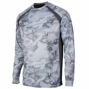 เสื้อตกปลาแขนยาวผู้ชาย ผ้าถักเนื้อแน่น แห้งเร็ว คอกลม ทรงลำลอง พิมพ์ลายดิจิตอล ระบายอากาศได้ดี - Product Image 6