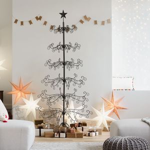 Supporto per Albero di Natale in Ferro Battuto da 1,8 m, per Interni ed Esterni, Espositore in Metallo per Ornamenti, Decorazione per Feste e Casa con Funzione di Appendimento - Product Image 2