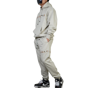 Conjunto Deportivo con Capucha para Hombre de Alta Calidad, en Felpa de Algodón, Corte Holgado, Estilo Universitario, con Número, Dos Piezas, Transpirable, con Logotipo Personalizado - Product Image 1