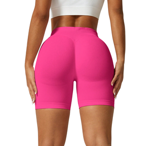 Custom Logo High Waist Seamless Gym Clothing Squat Proof <b>Booty</b> Lifting Workout Activewear Women Biker Shorts Yoga Shorts - Product Image 4