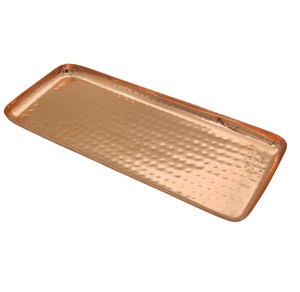 Bandeja de servir té y café de estilo indio hecha a mano para tu cocina y vajilla, con asa y textura martillada. - Product Image 6