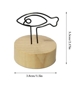 Porte-cartes de visite en bois et métal, design oiseaux, support de présentation de cartes de visite professionnelles, meilleur prix - Product Image 3