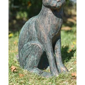 Décoration de jardin : Sculpture antique de lapin en métal, artisanat pour Pâques - Product Image 1