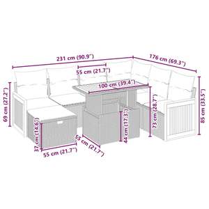 Conjunto de Sofás de Jardín Color Beige - Product Image 4