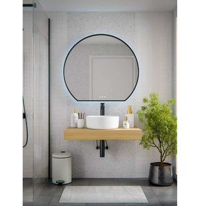 Miroir mural rond moderne à LED avec interrupteur tactile, garantie de 2 ans, support technique en ligne. - Product Image 6