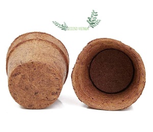 Pots en fibre de coco biodégradables de tailles variées - Emballage personnalisé, pots de culture sans terre, approvisionnement en gros par ECO2GO VIETNAM - Product Image 3