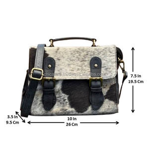 Nouveau populaire usine personnaliser de haute qualité femmes à la mode peau de vache sac à bandoulière en cuir véritable sac de messager une épaule sac à main - Product Image 2