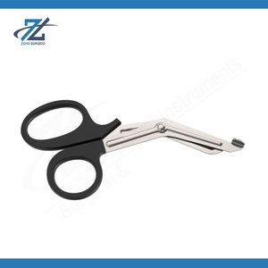 กรรไกรตัดผ้าพันแผลลิสเตอร์ 5.5 นิ้ว แบบใช้ซ้ำได้ ทำจากสแตนเลส สำหรับพยาบาล ใช้ในกรณีฉุกเฉิน มีหลายสี ใช้สำหรับการผ่าตัดและการแพทย์ - Product Image 4