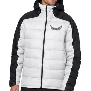 Veste pour homme, verte et noire, coupe-vent, polyester, manteau d'hiver décontracté, coupe régulière, fermeture éclair - Product Image 2