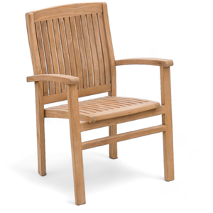 Conjunto de Sofás de Jardín Apilables de Madera de Teca con Diseño Minimalista para Decoración de Muebles de Hogar y Jardín - Product Image 1