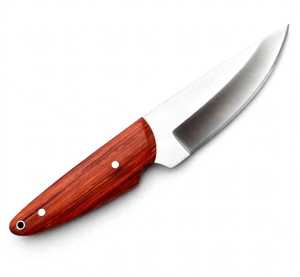 Couteau utilitaire extérieur artisanal en acier inoxydable avec manche en bois Pakka rouge, outil EDC - Product Image 1