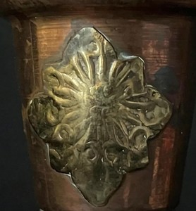 Vintage Antique Copper Flower pot Brass Rose Crest Dual High Loop Handles Pedestal <b>Urn</b> Metal Living Room Wholesale Factory - Product Image 6