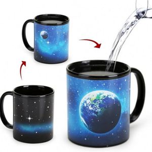 Customizable Logo Starry Sky Color-Changing Mug Thermal-Sensitive Color-Changing Ceramic Cup <b>Creative</b> Water Mug <b>Gift</b> Item - Product Image 2
