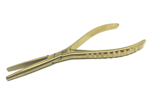Pince à extensions de cheveux plaquée or, outil professionnel de sertissage de micro-anneaux en acier inoxydable - Product Image 6