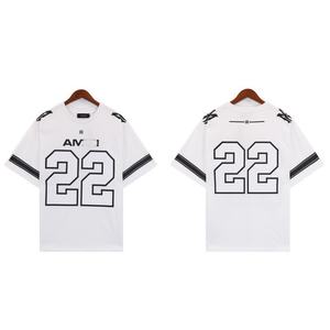 Camiseta de Béisbol Personalizada para Mujer, Estilo Hip Hop, Cuello en V, Sin Botones, con Estampado del Número 22, para Moda Casual - Product Image 5