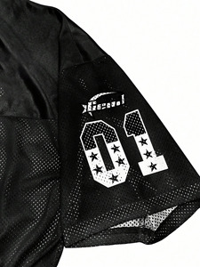 Trendy Unisex American Football Jersey <b>Y2K</b> Oversized V Neck Graphic Number Short Sleeve Streetwear Cute Soccer Sports <b>Top</b> Vendor - Product Image 6