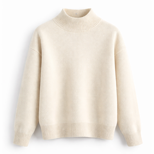 Suéter de Cuello Alto Estilo Vintage Personalizado al por Mayor, Fabricante OEM para Mujer - Product Image 1