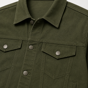 Veste en jean classique pour homme avec poches à rabat, style workwear, col rabattu, coupe régulière, pour l'automne - Product Image 6