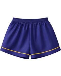 Navy Blue Yellow Satin Women Pajama Set Silk Sleepwear <b>Spaghetti</b> <b>Strap</b> Cami And Shorts Soft Luxury Nightwear Summer Lounge Set - Product Image 5