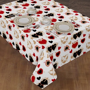 High Quality Custom Print Cotton <b>Tablecloth</b> Soft Durable Eco Friendly Fabric Printed Table Cover For Dining Table Home Kitchen - Product Image 5