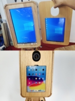 Support photo double face en chêne, modèle 2026, avec écran tactile, compatible DSLR et iPad, idéal pour tous types d'événements commémoratifs