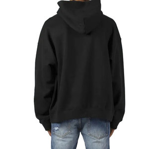 Sudadera con Capucha para Hombre, 100% Algodón Orgánico, Estilo Urbano Invernal, Diseño Sólido con Estampado Puff, Talla 6XL, Felpa Mezclada - Product Image 2