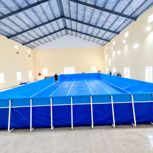 Piscine hors sol en métal avec revêtement en PVC, installation facile, portable, résistante aux UV, capacité de 200 à 500 L, pour usage domestique et commercial - Product Image 2