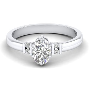 REYES Luxury Custom 925 Silver Oval Cut 1.36Ct Moissanite Engagement <b>Ring</b> 14K 18K Solid Yellow Gold Wedding Jewelry Parties - Product Image 5
