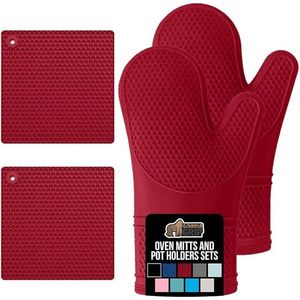 Set Gratuito di 4 Guanti da Forno in Silicone Morbido con Fodera in Cotone Spesso, Impermeabili e Resistenti al Calore, Flessibili e Durevoli - Product Image 1