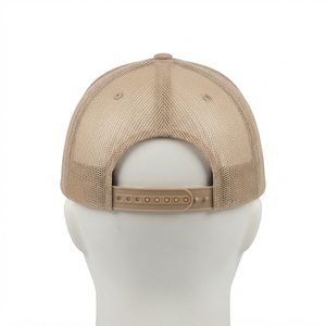 Men's Charcoal Khaki Trucker Cap Custom Embroidered Logo Mesh <b>Back</b> Baseball Hat Adjustable Outdoor Streetwear - Product Image 4