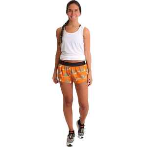 Short de course pour femme haute performance avec découpes géométriques modernes, zones respirantes et système d'évaporation amélioré - Product Image 1