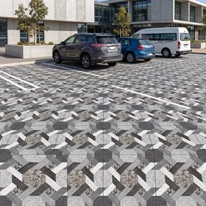400x400mm 12mm Heavy Duty Ceramic Modern Swimming <b>Pool</b> Parking Floor Punch Finish Outdoor Anti Slip Driveway <b>Garden</b> Walkway - Product Image 4
