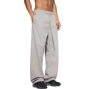OEM ODM Men Women Sweatpants <b>Elastic</b> Waist Drawstring Loose Straight Leg Joggers Manufacturer Supplier - Product Image 3