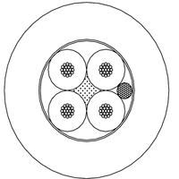 Câble micro LSZH Star Quad à paire torsadée, blindage tressé, gaine PVC, conducteur en cuivre nu, faible bruit, diamètre 5,0 mm