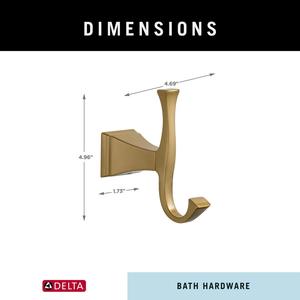 Porte-manteau et porte-serviettes mural en métal à double crochet, gain de place, forte capacité de charge - Product Image 4