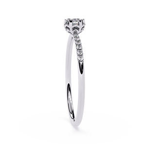 Bague de fiançailles pour femme Loista Jewels, diamant rond brillant cultivé en laboratoire certifié IGI, plaqué or 18 carats, 1,9 g - Product Image 3