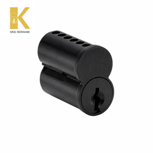 Cilindro de Cerradura de Puerta de Latón con Múltiples Opciones de Ranura para Llave, Negro Mate, 6 Pines, Ranura Tipo A SFIC, para Seguridad en Edificios Comerciales - Product Image 4