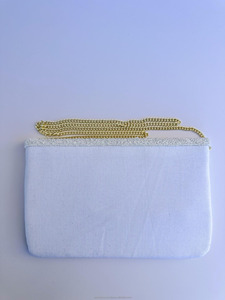 กระเป๋าคลัทช์เจ้าสาว กระเป๋าถือประดับลูกปัดสีขาว ปักลายสำหรับงานเลี้ยงกลางคืน งานแต่งงาน ออกแบบเองได้ แฟชั่นสำหรับผู้หญิงและเด็กผู้หญิง - Product Image 3