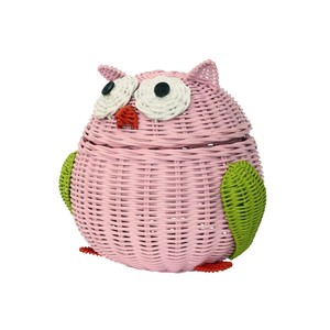 Cesta de Mimbre Natural con Forma de Búho para Guardar Juguetes en la Habitación de los Niños y Decoración del Hogar - Product Image 6