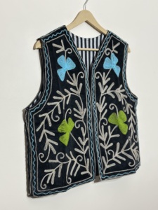 Chaleco de Terciopelo y Algodón con Bordado Floral Maaunique, Estilo Boho Indio Étnico, Vintage, de Secado Rápido y Transpirable para Exteriores - Product Image 4