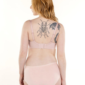 Women's Seamless <b>Wire</b>-Free <b>Bra</b> Solid Color Full Cup Adjustable Straps Y-Back Closure Knitted Comfort Fit - Product Image 5