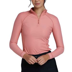 Haut et chemise d'équitation de luxe pour femme, ajustés, avec fermeture éclair, lavables, flexibles, anti-odeur, à manches longues, sous-vêtement équestre pour femme - Product Image 3