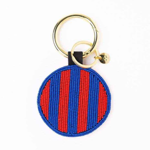Beaded Embroidery Keychain: Handmade Hibiscus Bag Charm Bag Charm Accessories <b>Seed</b> Classic Keychain BY MULTI CRAFT - Product Image 3