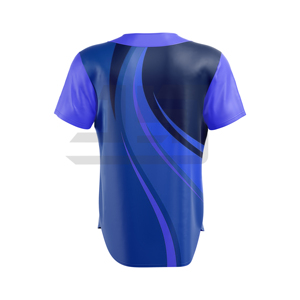 เสื้อเบสบอลทีม JAMEZ SPORTS สำหรับฝึกซ้อม พิมพ์ชื่อทีมได้ตามต้องการ สำหรับผู้ใหญ่ทุกเพศ ผู้สนับสนุนเบสบอล ผลิตจากโพลีเอสเตอร์ 100% แขนสั้น พิมพ์ลายดิจิทัล - Product Image 3