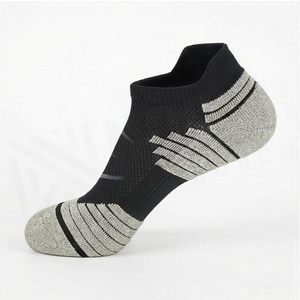 NORTH APPROACH Ankle Socks Breathable Running Socks for Adults Summer Sport Wear Thin Knitted Design Gray Black Color - Product Image 3